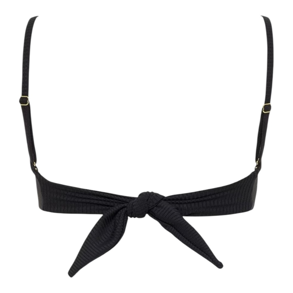 Montce Black Rib Tori Bandeau Bikini Top NWT - Picture 9 of 11